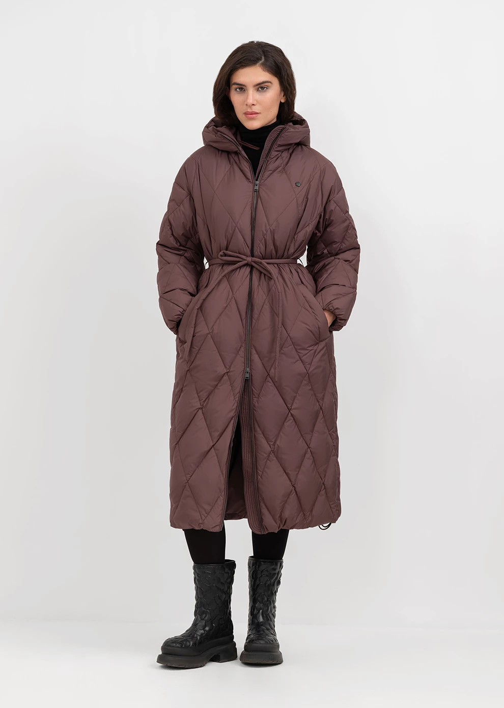 Пуховик длинный с капюшоном (1171UW-1039-A302)