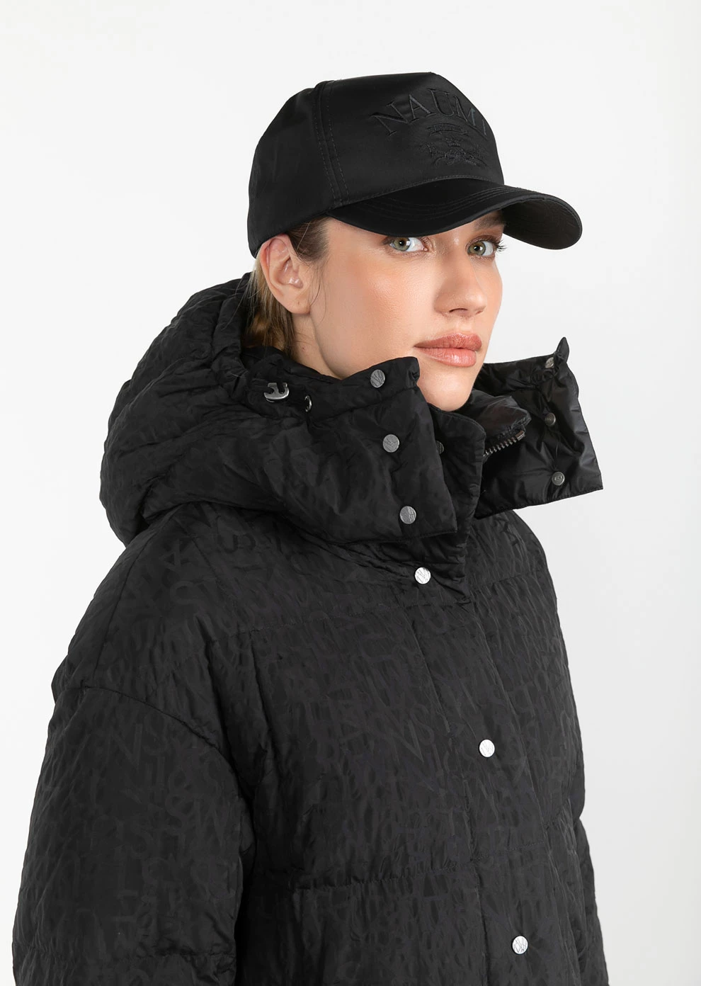 Длинный пуховик с капюшоном (1190QW-0056-QN284)