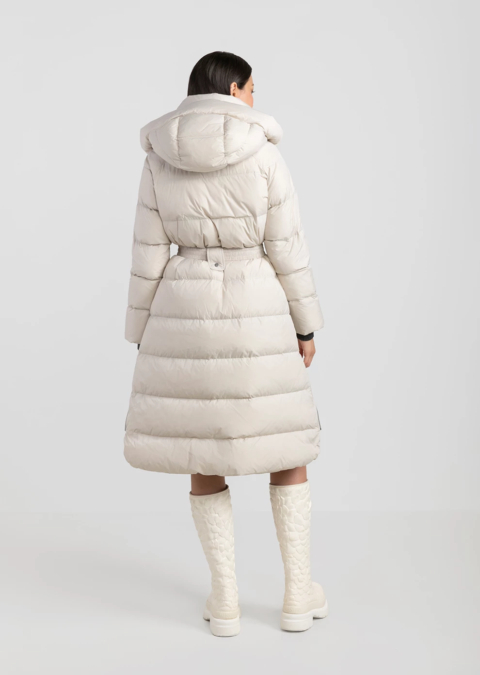Длинный пуховик с капюшоном (1799QW-0078-QR001)