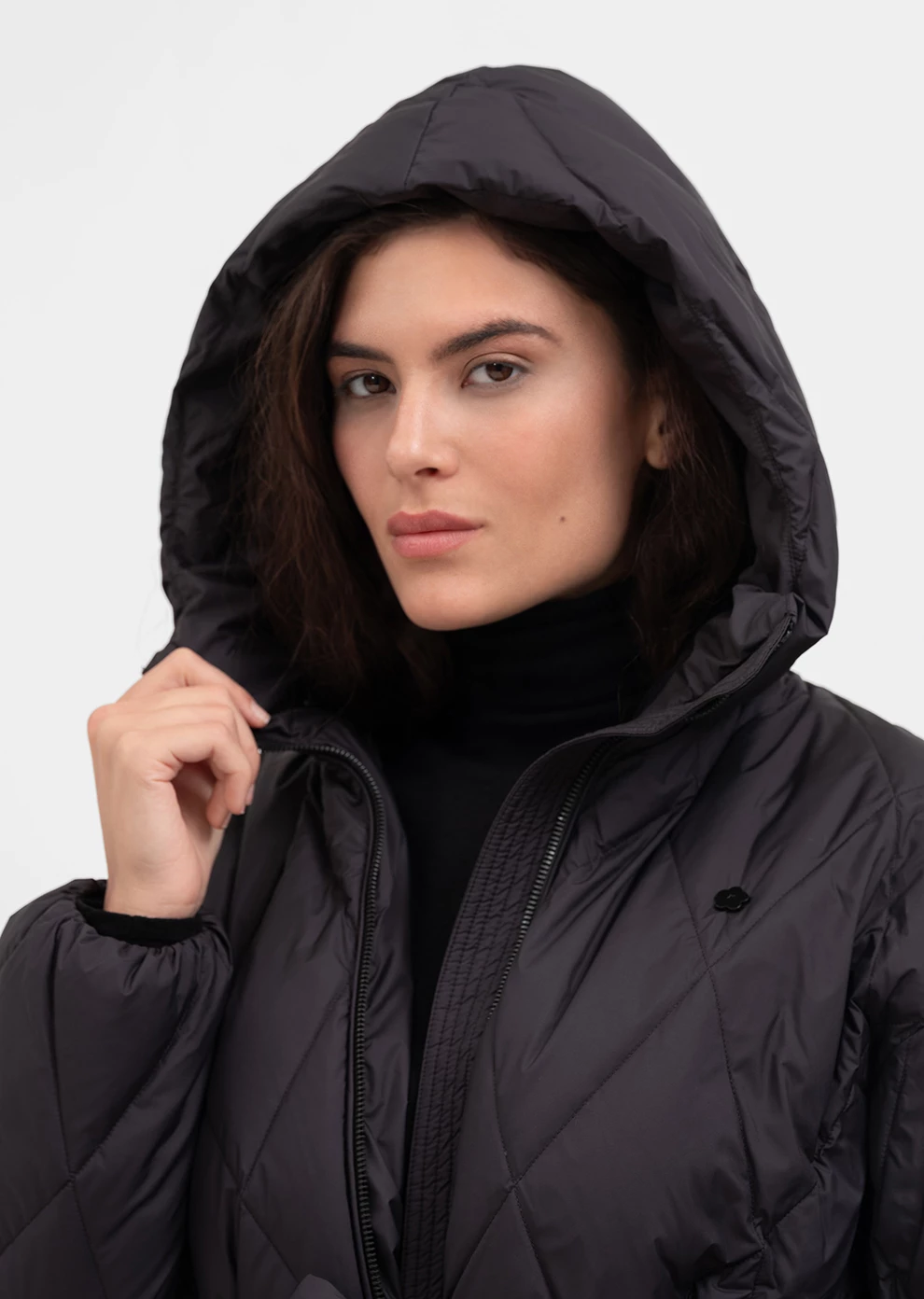 Пуховик длинный с капюшоном (1171UW-1039-A101)