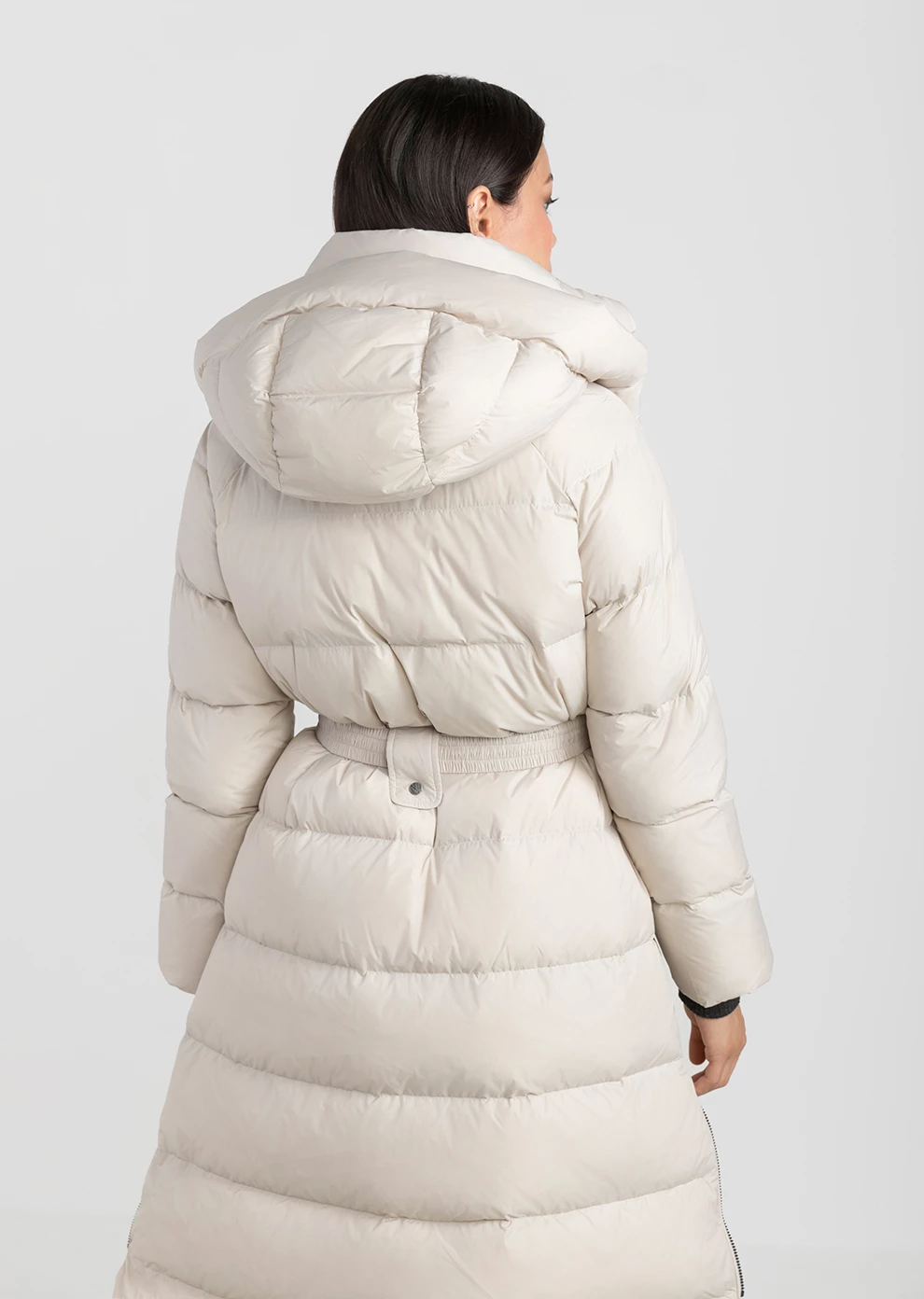 Длинный пуховик с капюшоном (1799QW-0078-QR001)