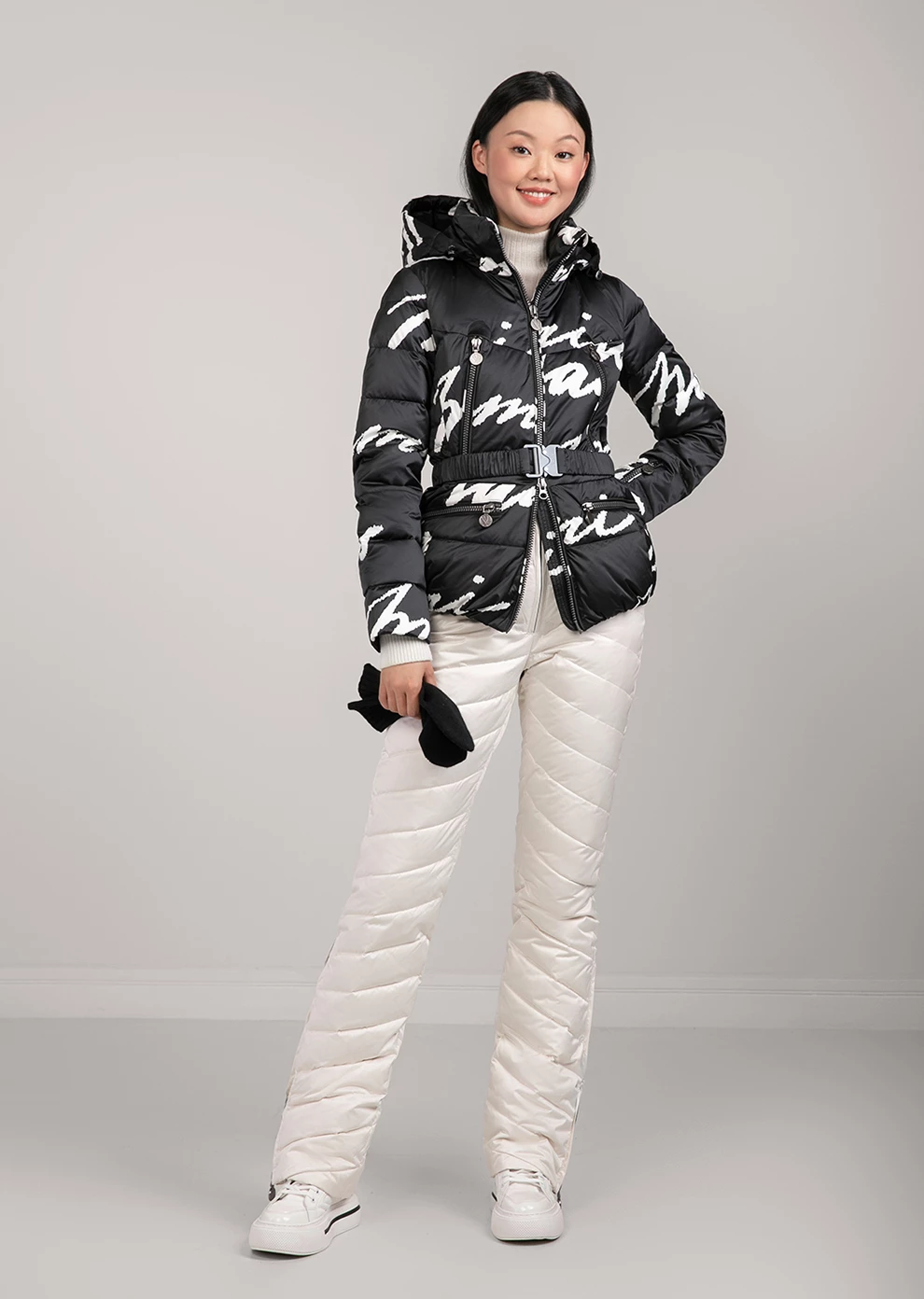 Короткий пуховик с капюшоном (1821OW-0012-OM228)