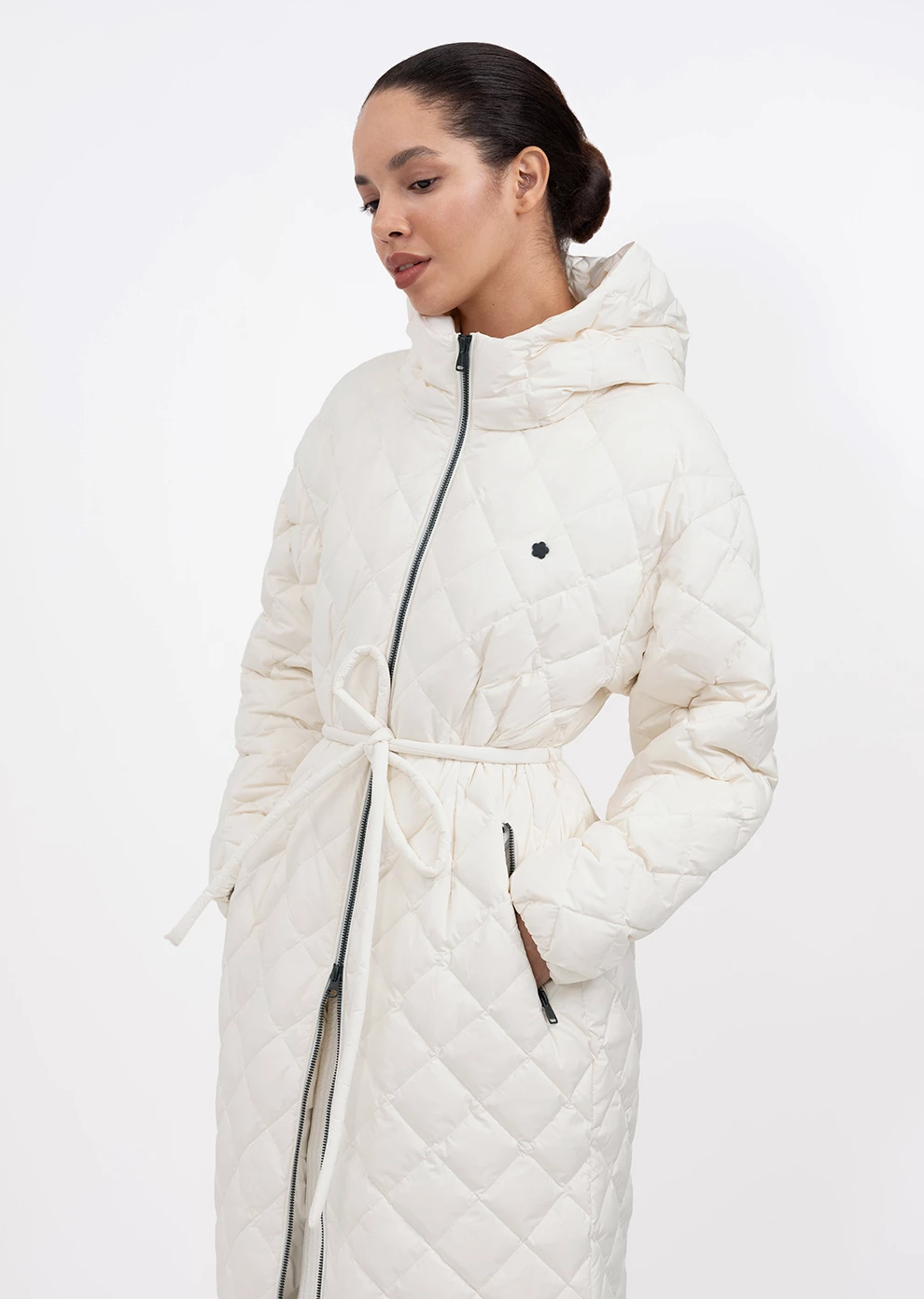 Пуховик длинный с капюшоном (1247UW-1039-A002)