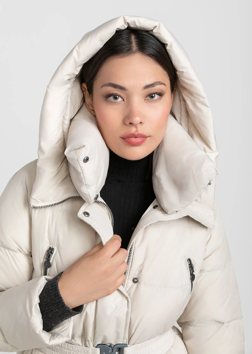 Длинный пуховик с капюшоном (1799QW-0078-QR001)