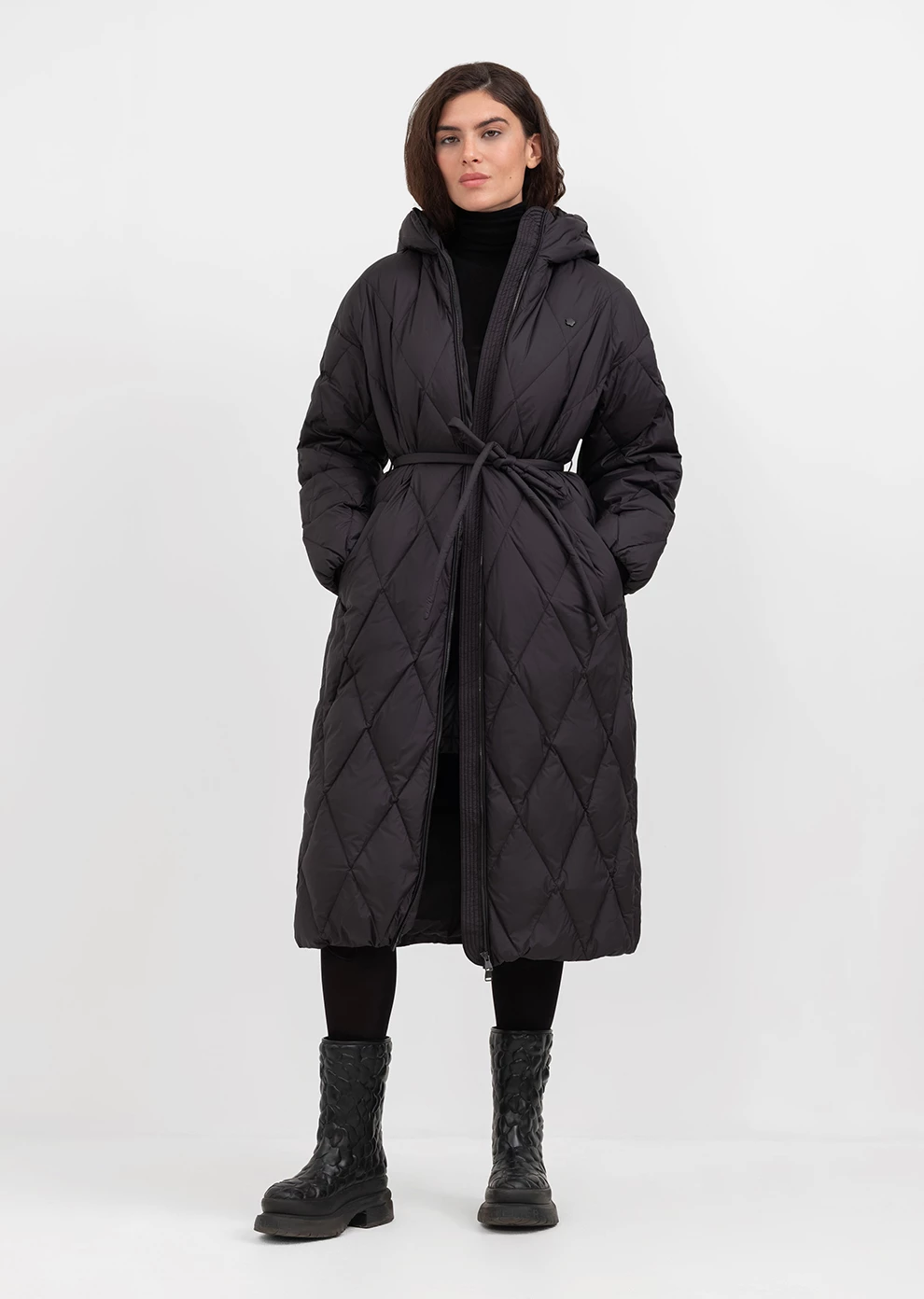 Пуховик длинный с капюшоном (1171UW-1039-A101)