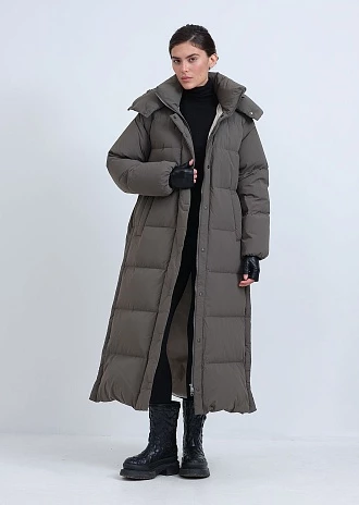 Длинный пуховик с капюшоном (1297SW-1005-A605)