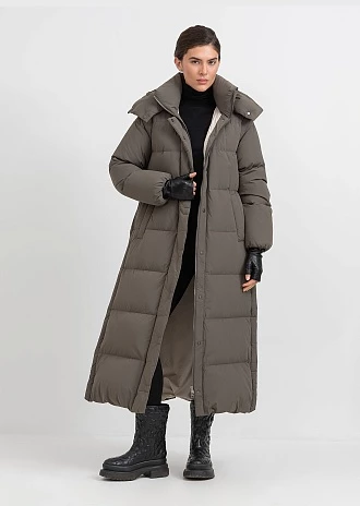 Длинный пуховик с капюшоном (1297SW-1005-A605)