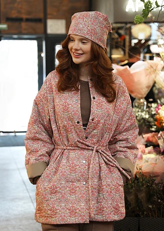 Утепленный пиджак с поясом (1186TW-2017-F315)